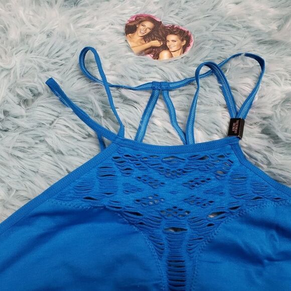 VS Seamless Cutout Bralette Royal Blue Small - Picture 5 of 6